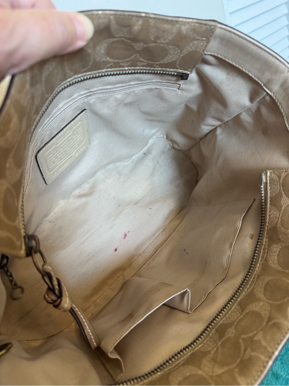 Coach Signature Gold Tote with Studded Straps
#60867-F12853 - Picture 8 of 16